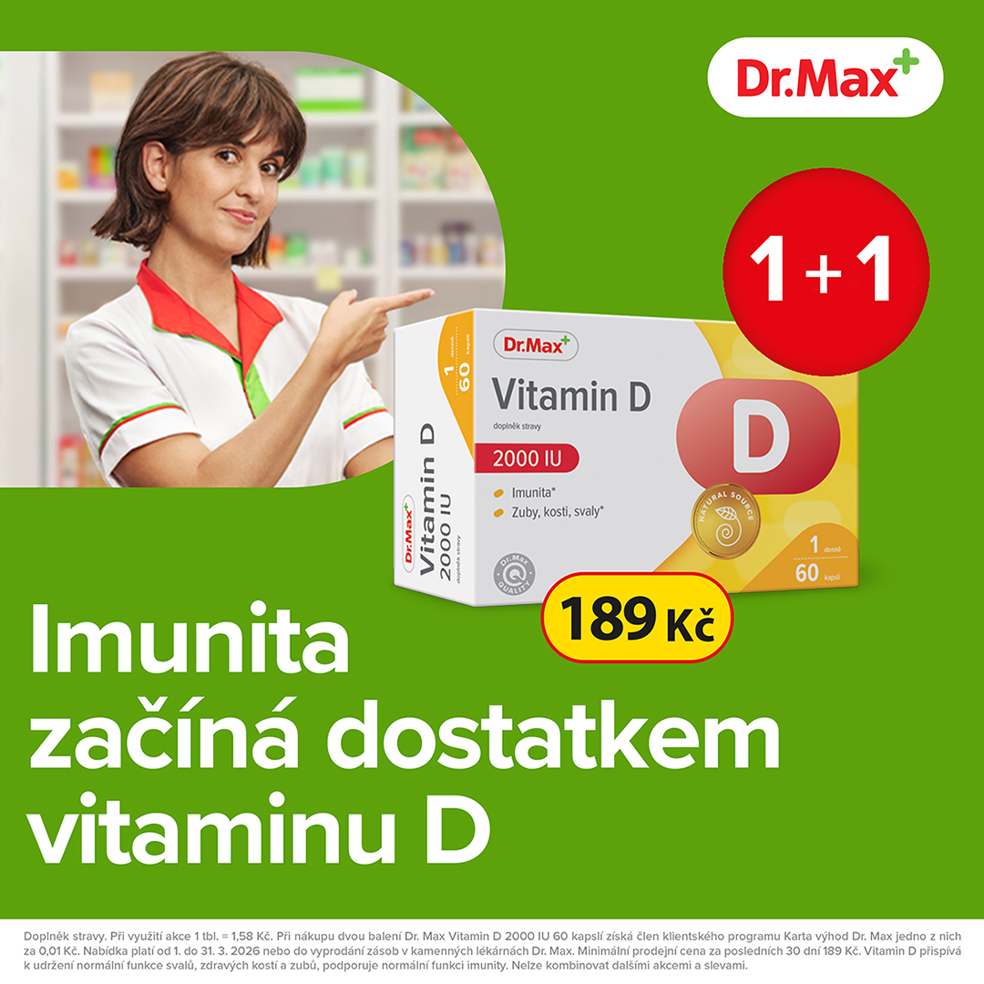 Dr. Max Vitamín D Sleva 1 plus 1