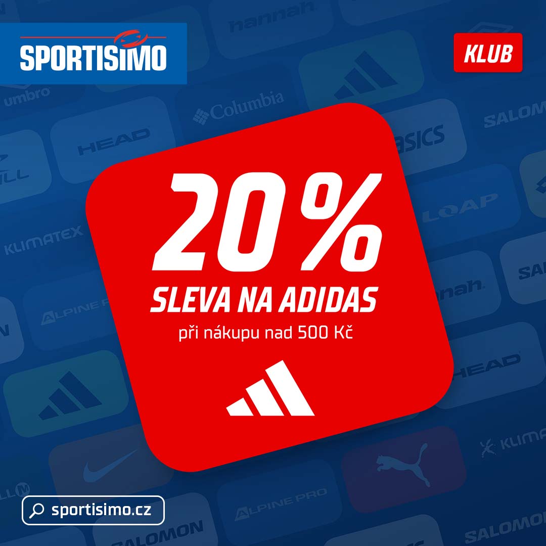 20 % na adidas v SPORTISIMO!