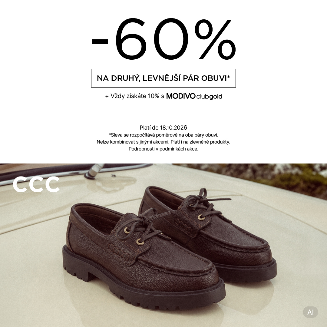 – 60 % na druhý pár v CCC