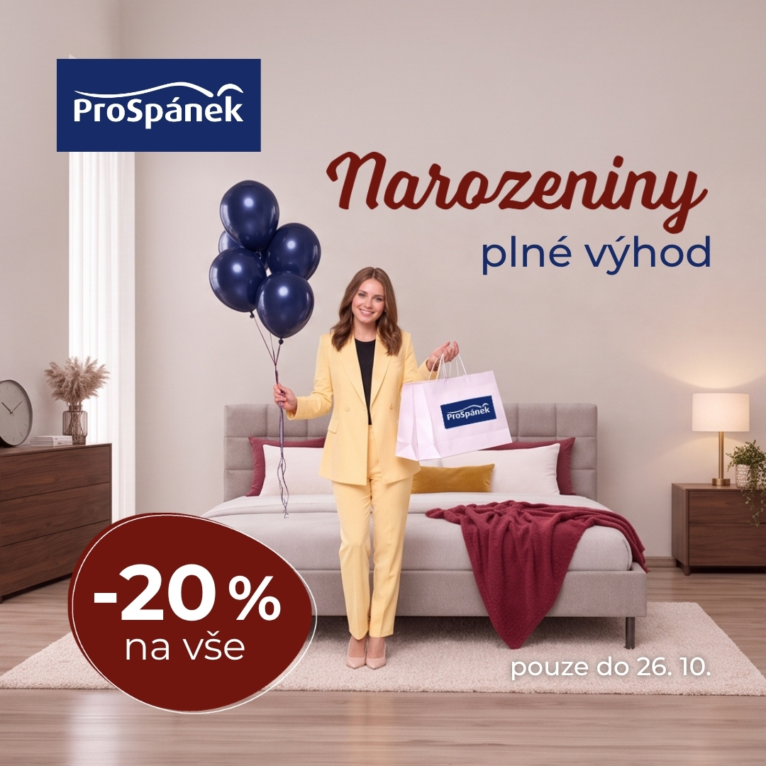 Narozeniny ProSpánek - sleva 20 % na všechno