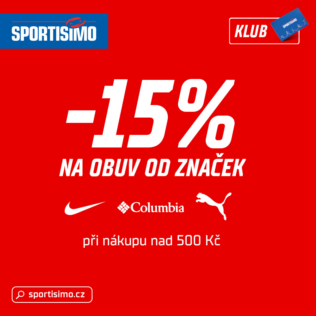 Sportisimo - 15% sleva na obuv značek PUMA, NIKE, COLUMBIA