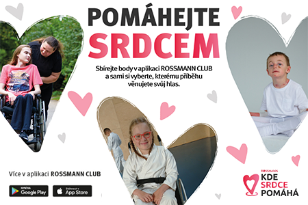 Drogerie Rossmann club Kde srdce pomáhá